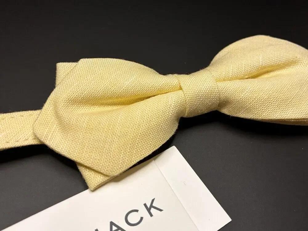 Janie & Jack Accessories- Yellow Bow Tie Perfect for Spring-Summer Weddings 5 yr
